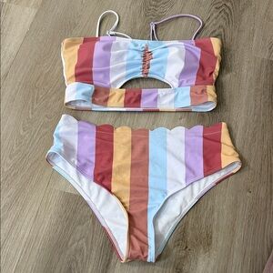 Striped Multicolor Bikini Set